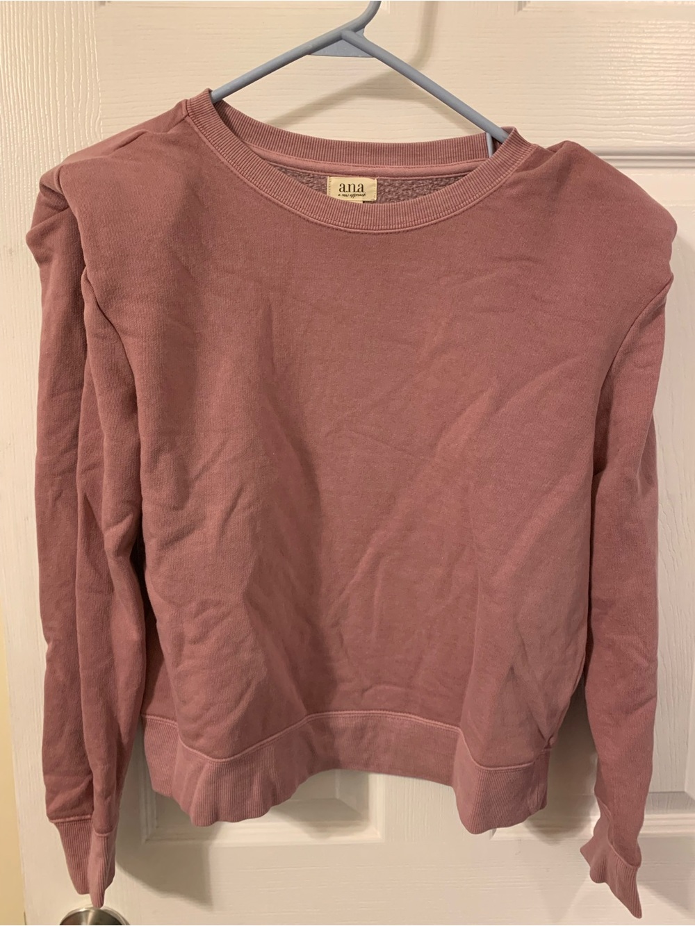 a.n.a. NWT’s size small petite puffer sleeve pullover sweatshirt
